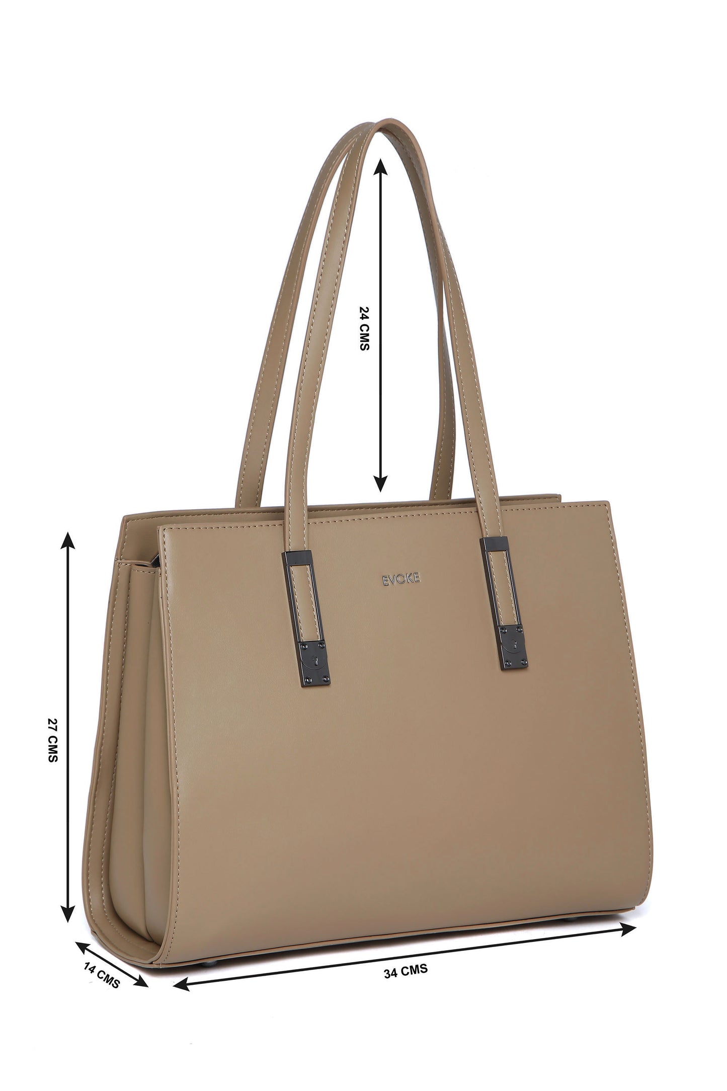 THE AURA STRUCTURED SHOULDER BAG 13237 NEUTRAL TAN