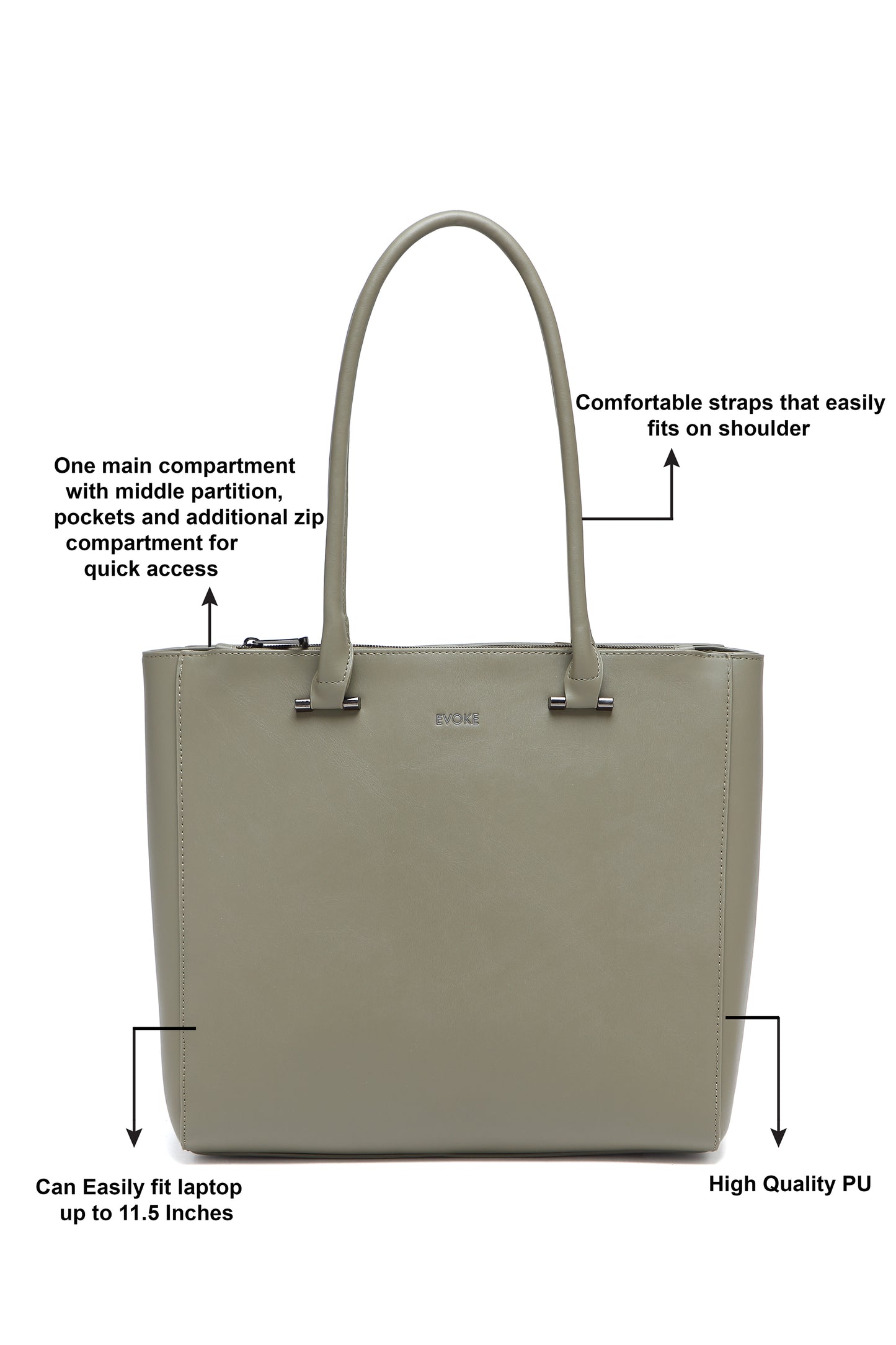 EVOKE SOLACE TOTE 186 KHAKI