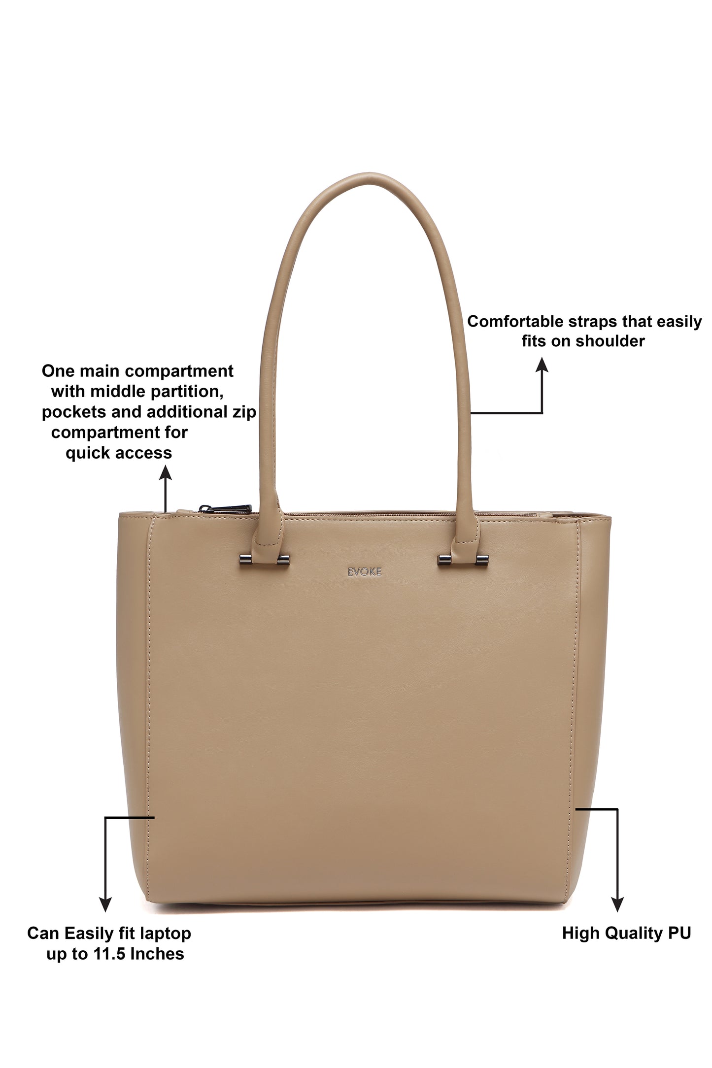 EVOKE SOLACE TOTE 186 KHAKI