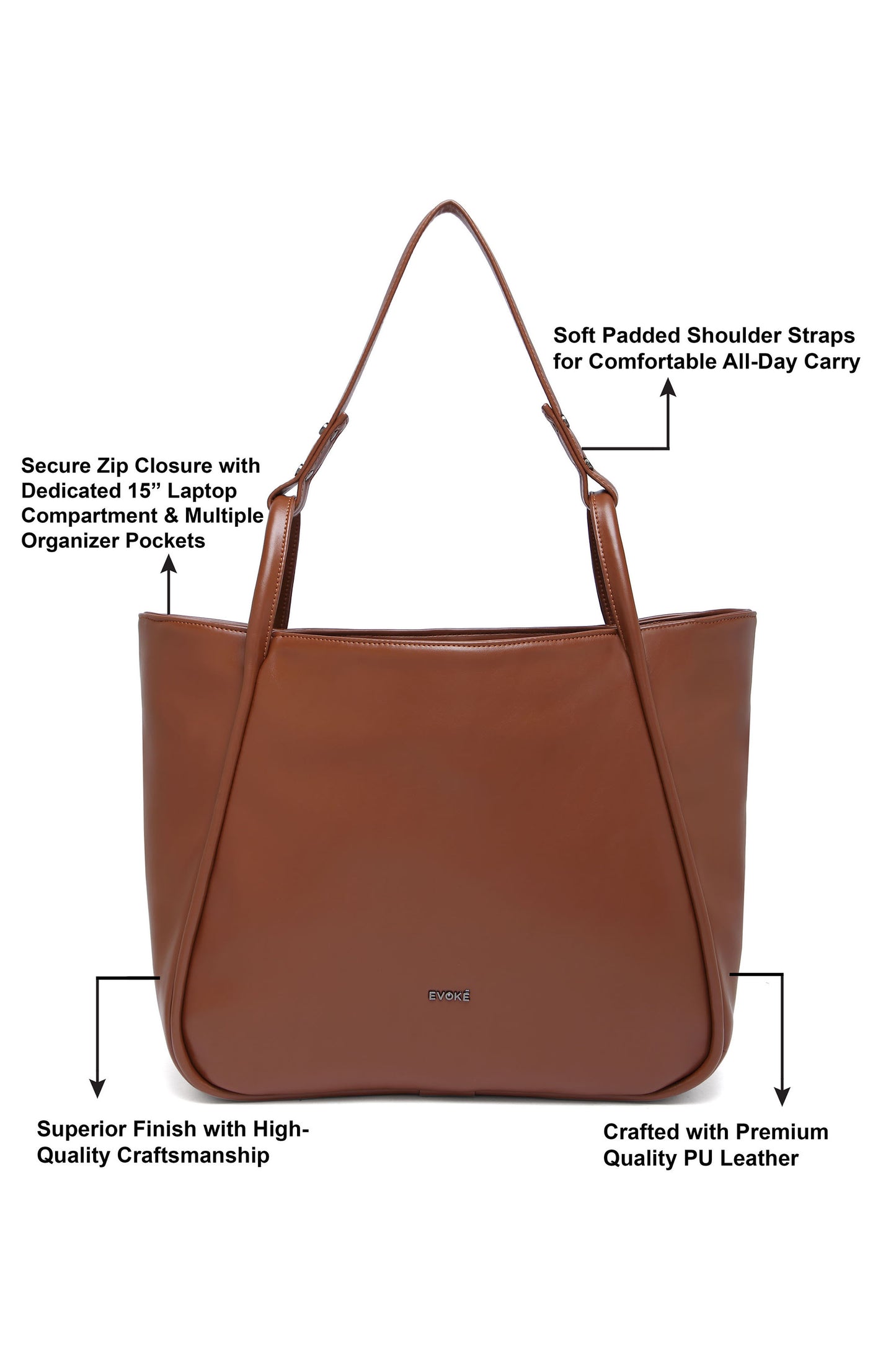 Evoke Elysian Tote 2183 Truffle Brown