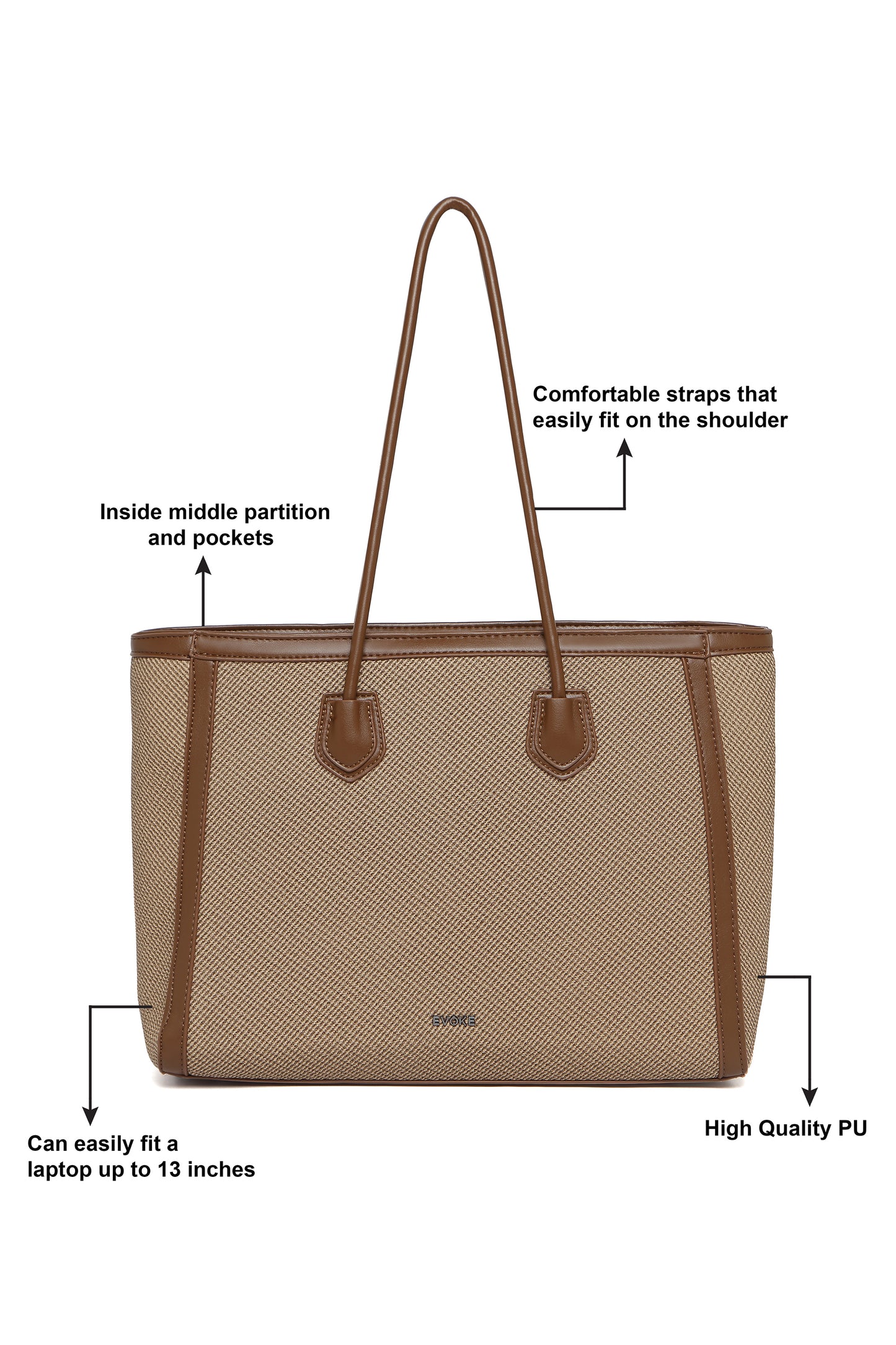 WANDER TOTE 235 CARAMEL BROWN COFFE