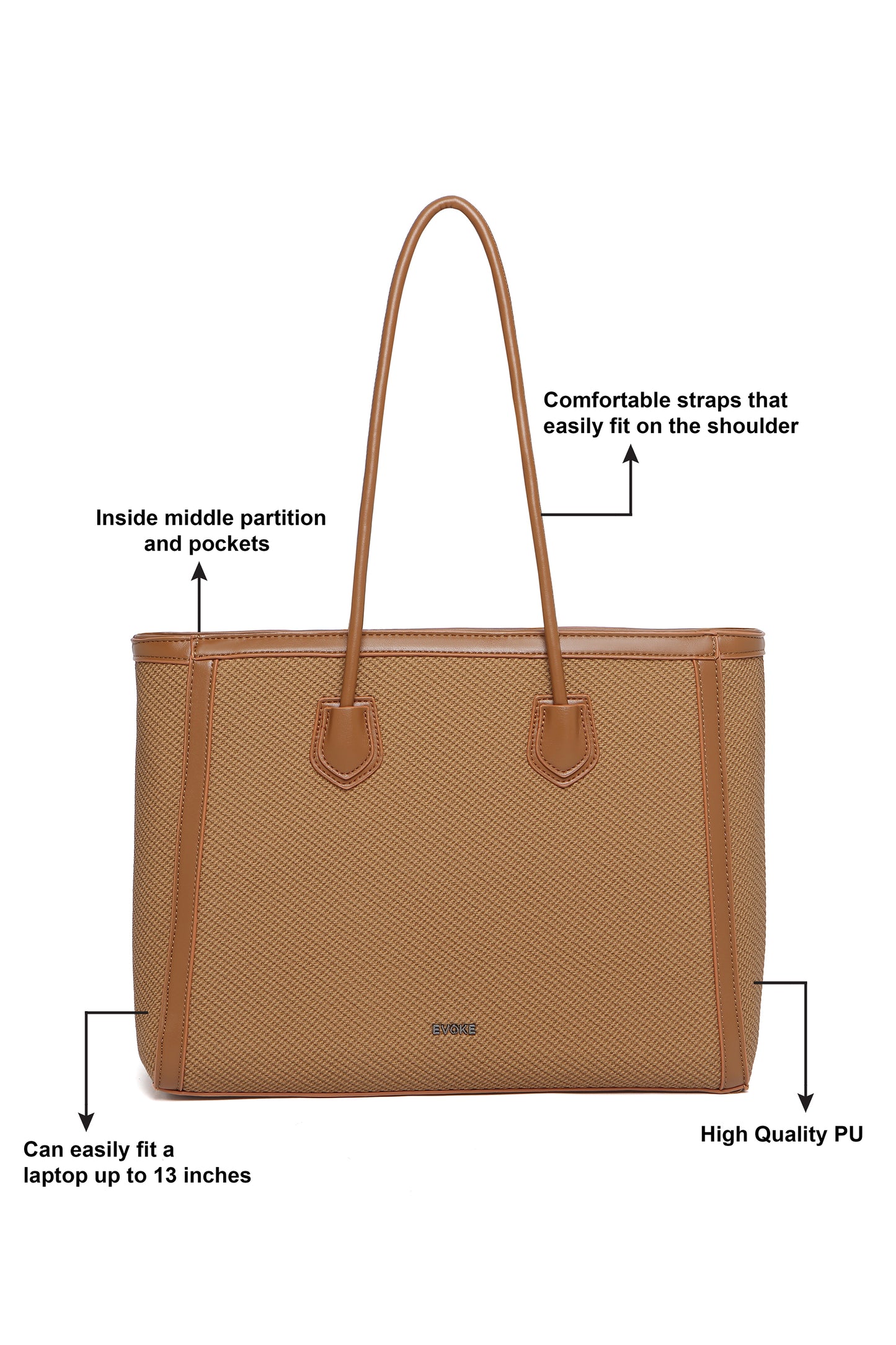 WANDER TOTE 235 CARAMEL BROWN COFFE