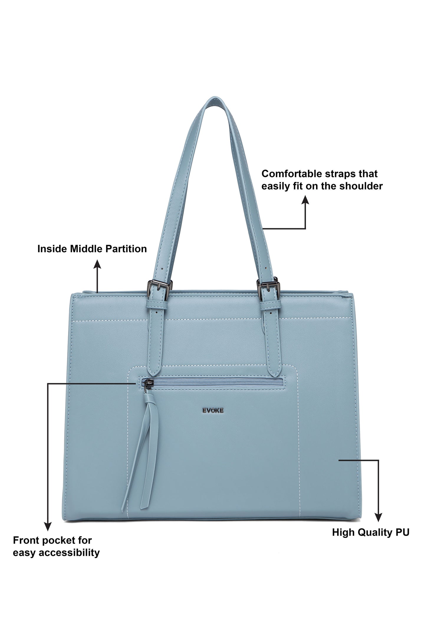 KRIS STRUCTURED SHOULDER BAG 274 POWDER BLUE