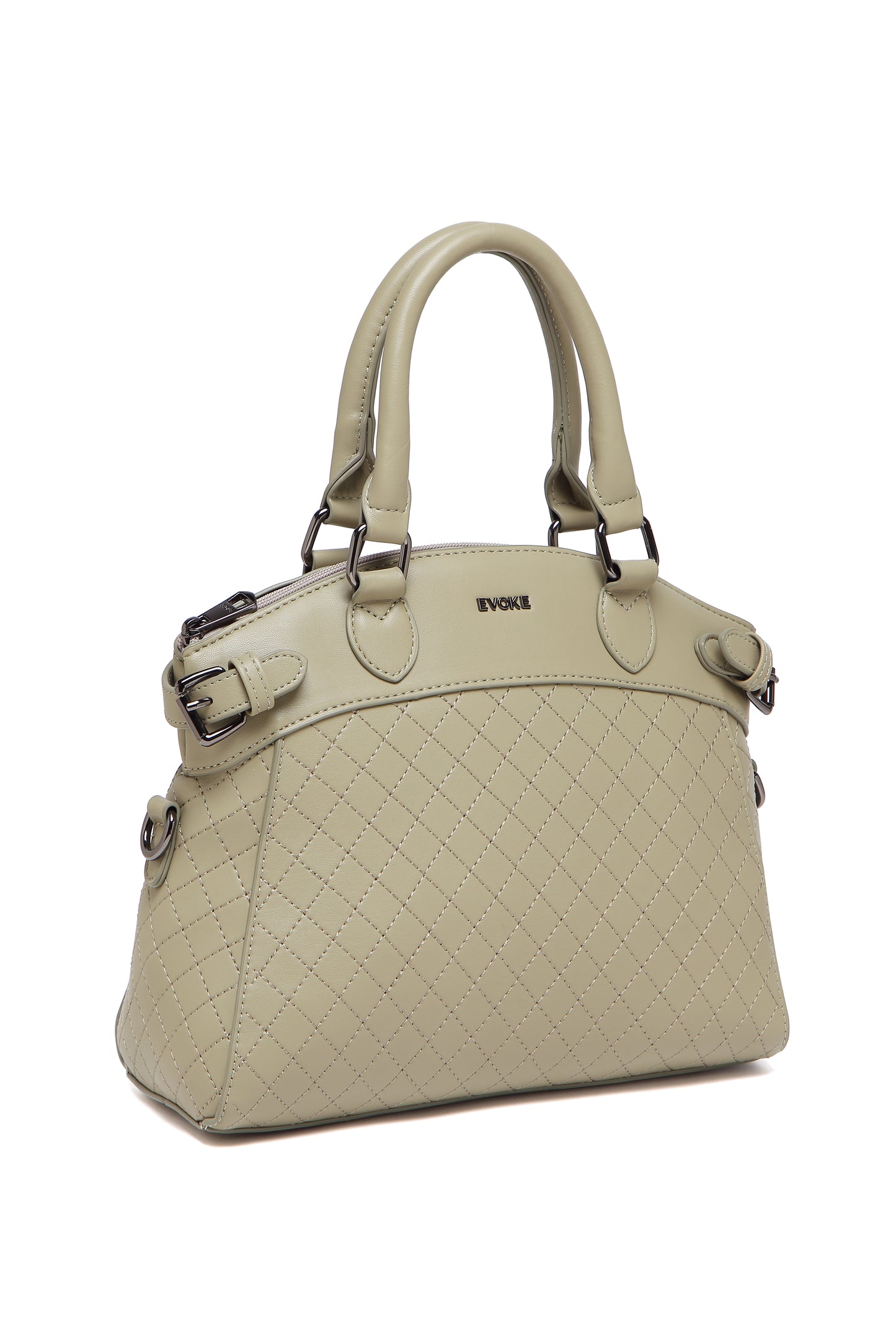 EVOKE LUXE DRAPE SATCHEL 293 FOREST GREEN