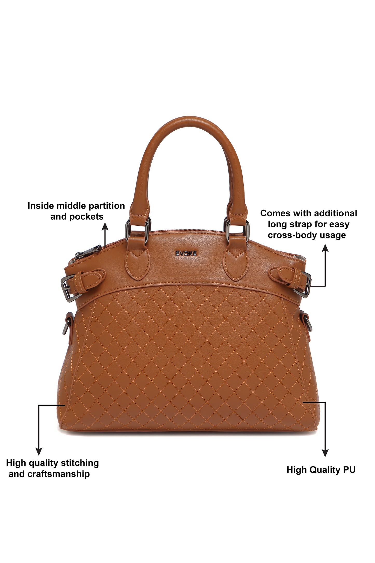 EVOKE LUXE DRAPE SATCHEL 293 FOREST GREEN