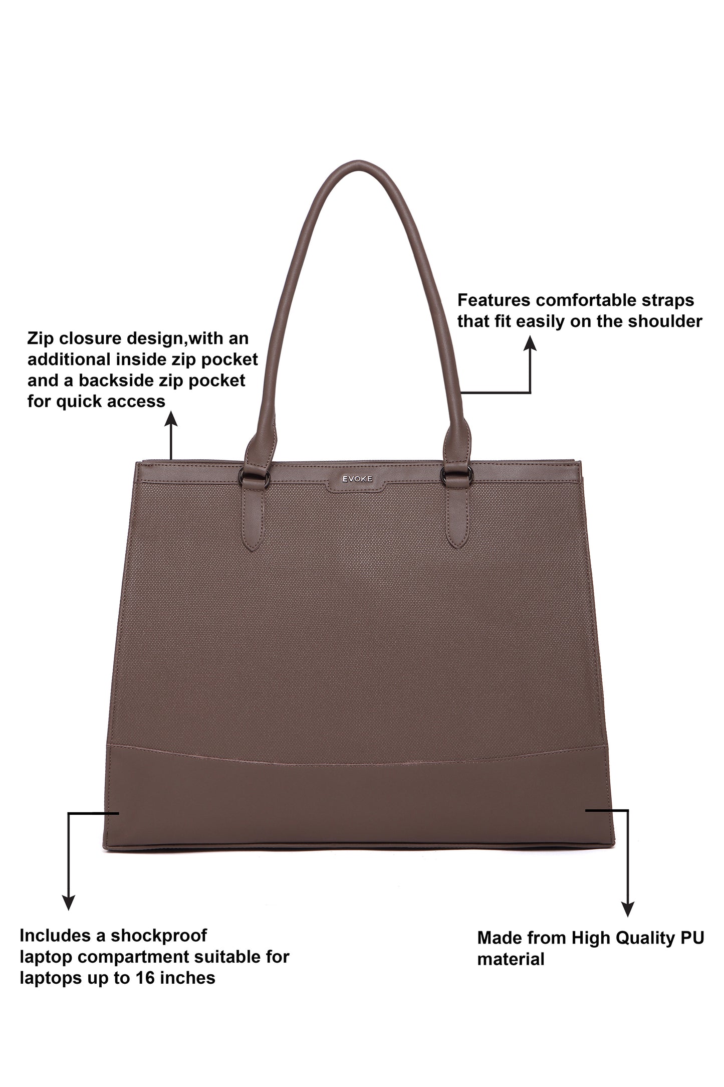 EVOKE NOIR LUXE TOTE - 2182 SLATE MIST