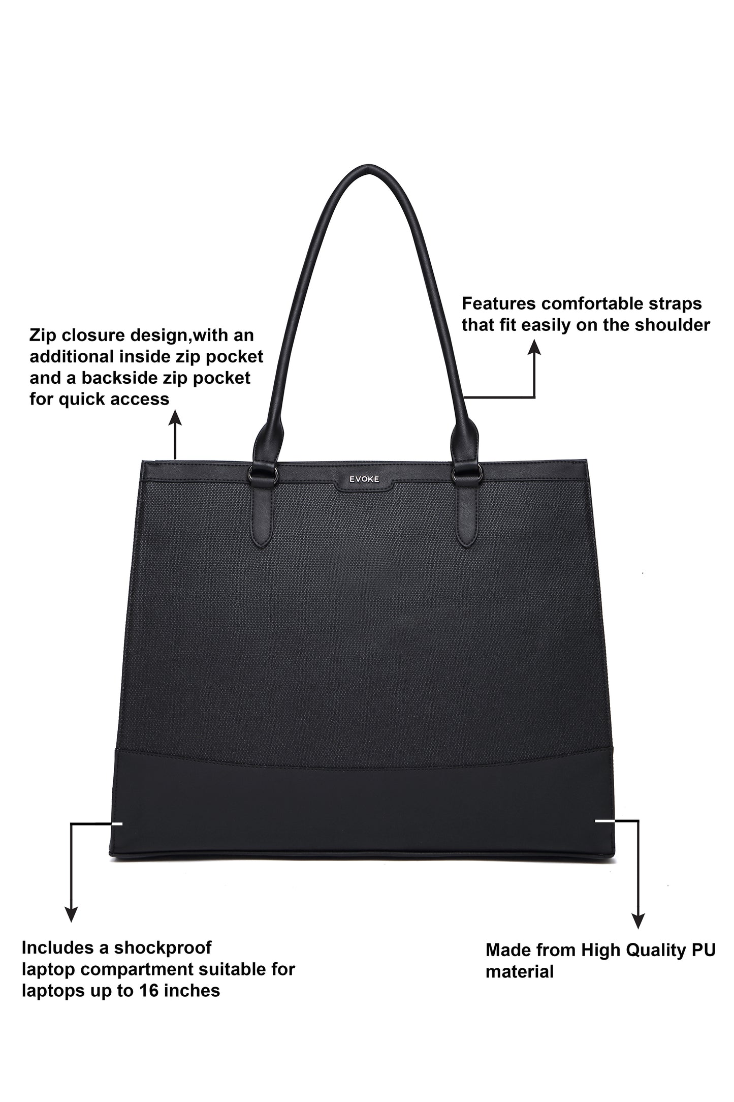 EVOKE NOIR LUXE TOTE - 2182 SLATE MIST