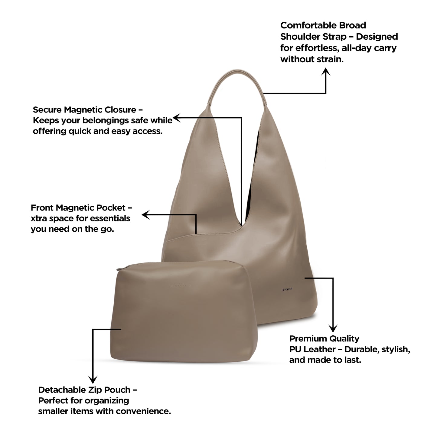 Evoke V-Cut Tote 2093 - Mocha