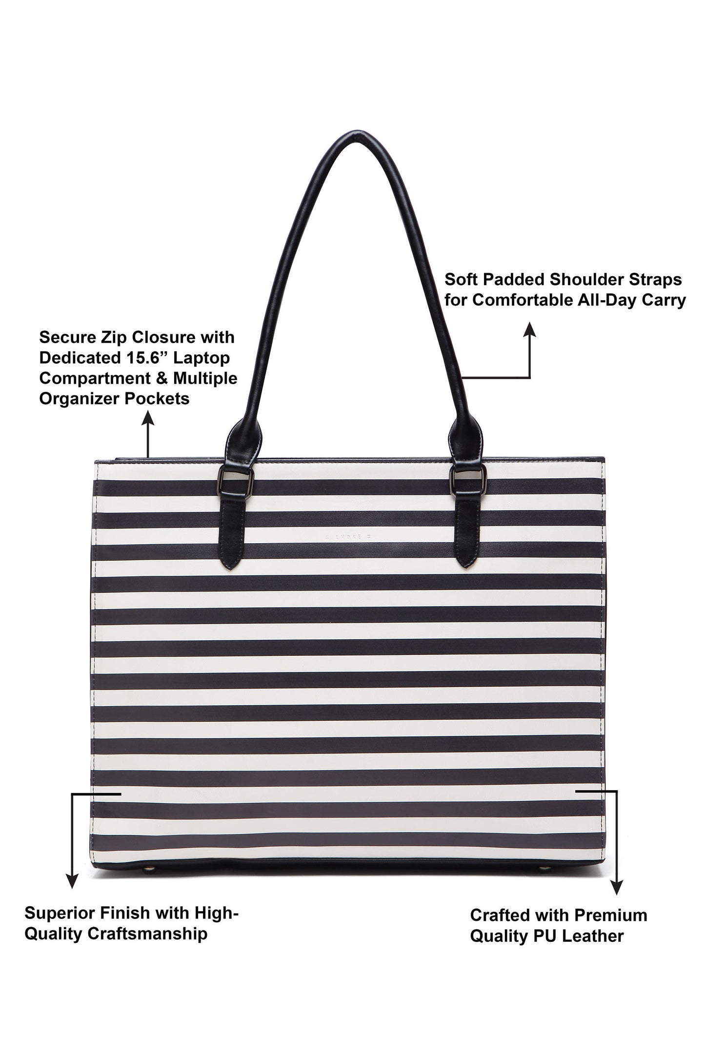 City Stripe Carryall 2136 - Coffee