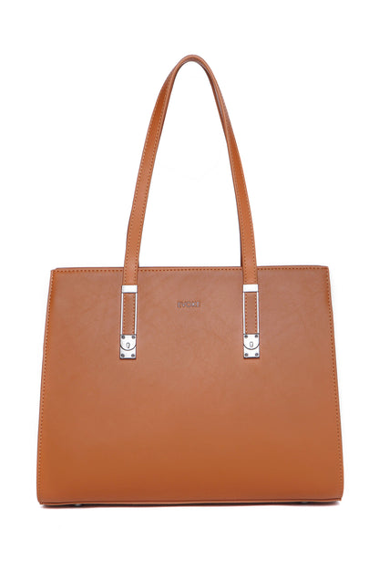 THE AURA STRUCTURED SHOULDER BAG 13237 NEUTRAL TAN