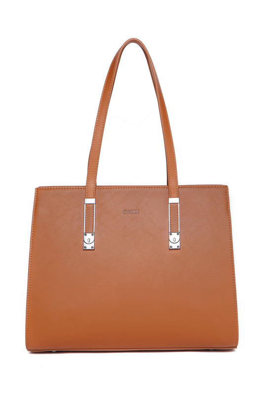 THE AURA STRUCTURED SHOULDER BAG 13237 NEUTRAL TAN