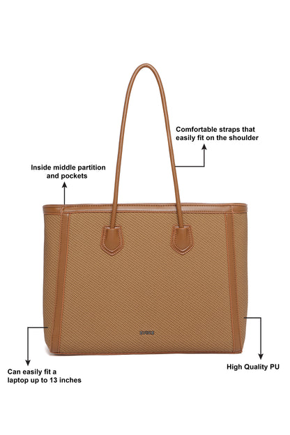 WANDER TOTE 235 CARAMEL BROWN COFFE