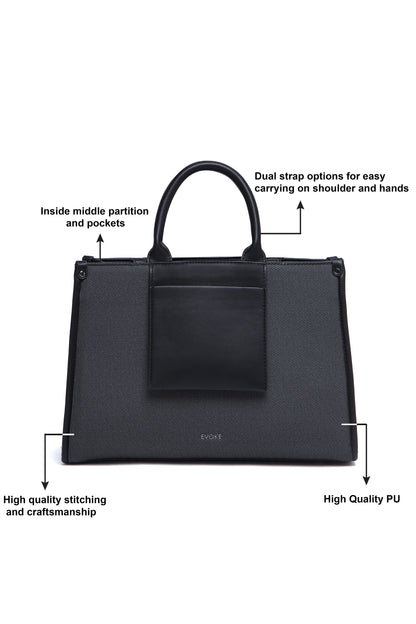EVOKE URBANE LUXE TOTE – 246 BLACK