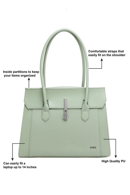 BLOSSOM STRUCTURED TOTE BAG 275 MINT GREEN