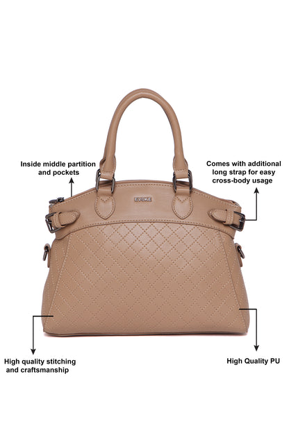 EVOKE LUXE DRAPE SATCHEL 293 BLACK