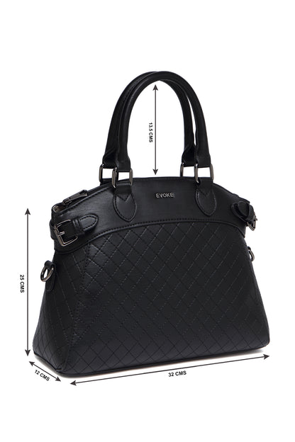 EVOKE LUXE DRAPE SATCHEL 293 BLACK
