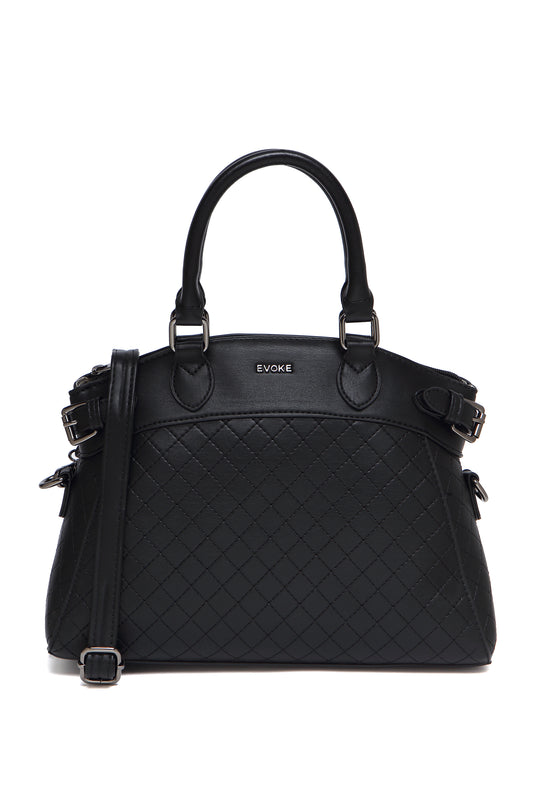 EVOKE LUXE DRAPE SATCHEL 293 BLACK