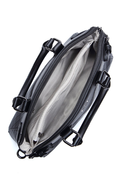 EVOKE LUXE DRAPE SATCHEL 293 BLACK