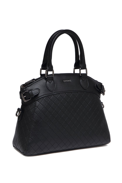 EVOKE LUXE DRAPE SATCHEL 293 BLACK