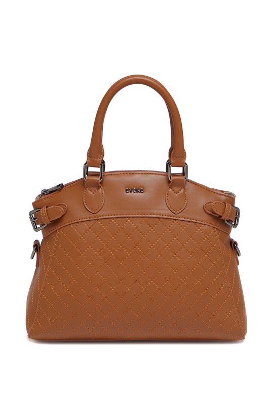 EVOKE LUXE DRAPE SATCHEL 293 NATURAL TAN