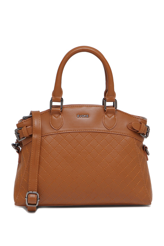 EVOKE LUXE DRAPE SATCHEL 293 NATURAL TAN