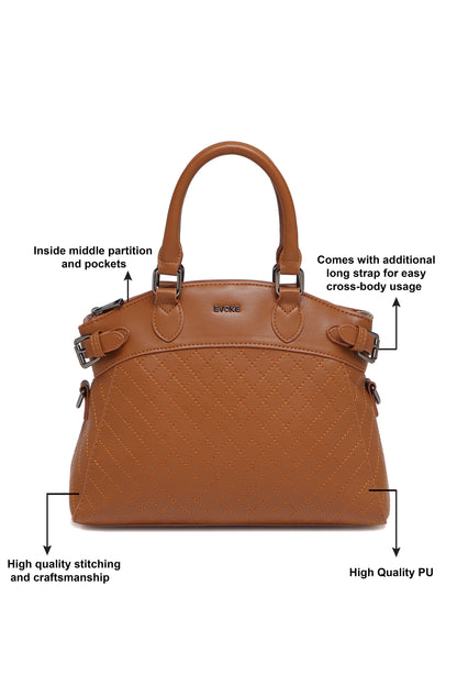 EVOKE LUXE DRAPE SATCHEL 293 BLACK