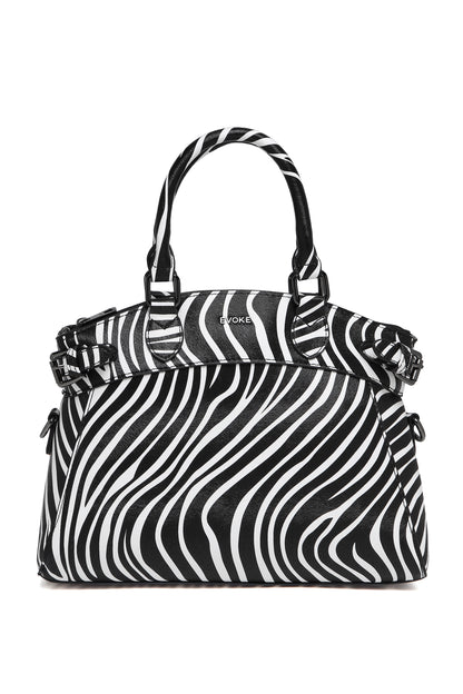 EVOKE LUXE DRAPE SATCHEL 293 BLACK