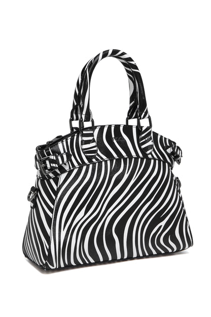 EVOKE LUXE DRAPE SATCHEL 293 BLACK