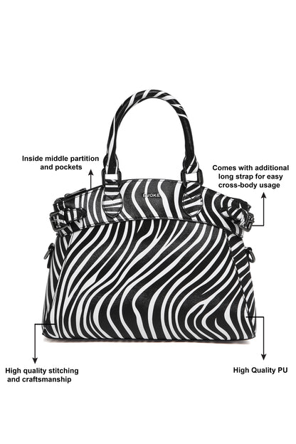 EVOKE LUXE DRAPE SATCHEL 293 BLACK