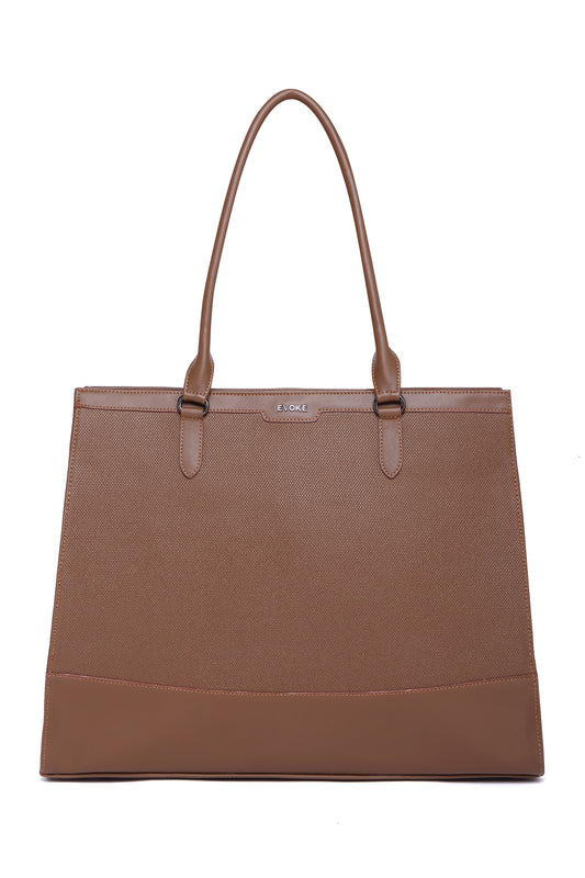 EVOKE NOIR LUXE TOTE - 2182 MOCHA TAN