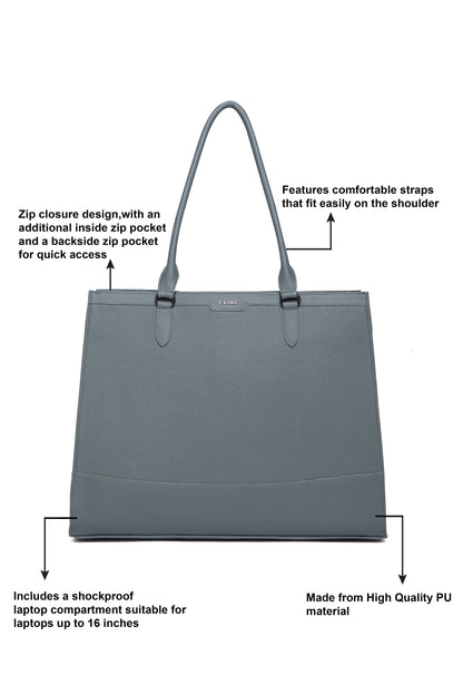 EVOKE NOIR LUXE TOTE - 2182 MOCHA TAN