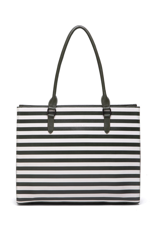 City Stripe Carryall 2136 - Coffee
